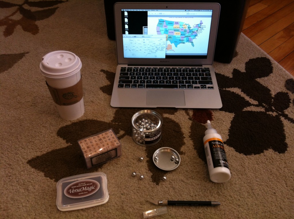 pins, glue, and coffee